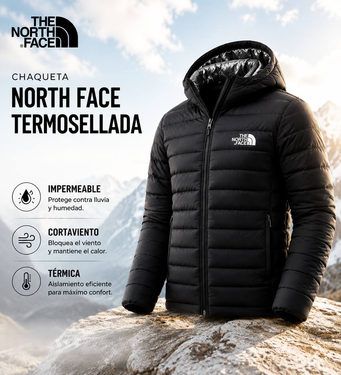 Chaqueta North Face Termosellada 100% Impermeable