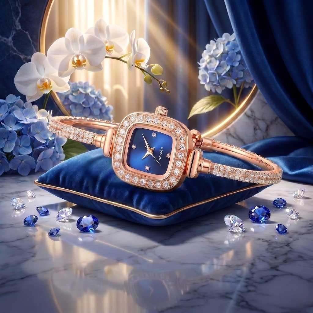 Reloj de lujo Blue Glow - Colección Diamante Azul