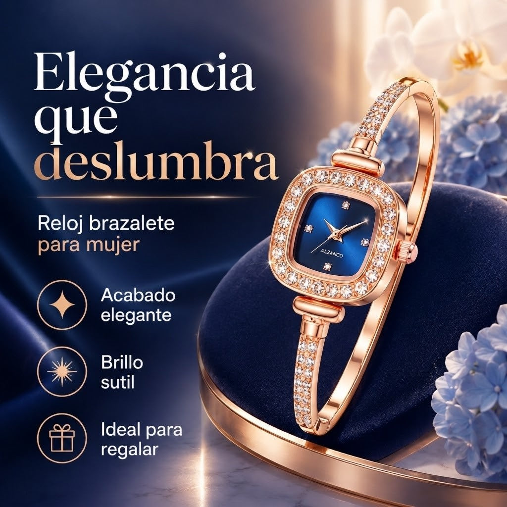 Reloj de lujo Blue Glow - Colección Diamante Azul